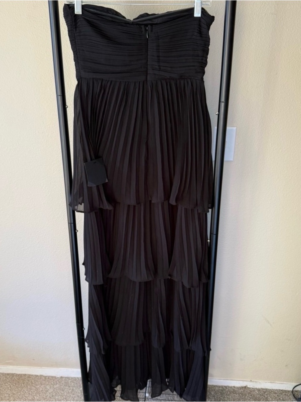 Lulu's Black Strapless Tiered Dress - Picture 2 of 2